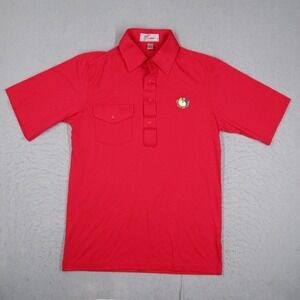 Titleist Collection Men Medium Red Butler National Golf Polo Shirt Made in Japan